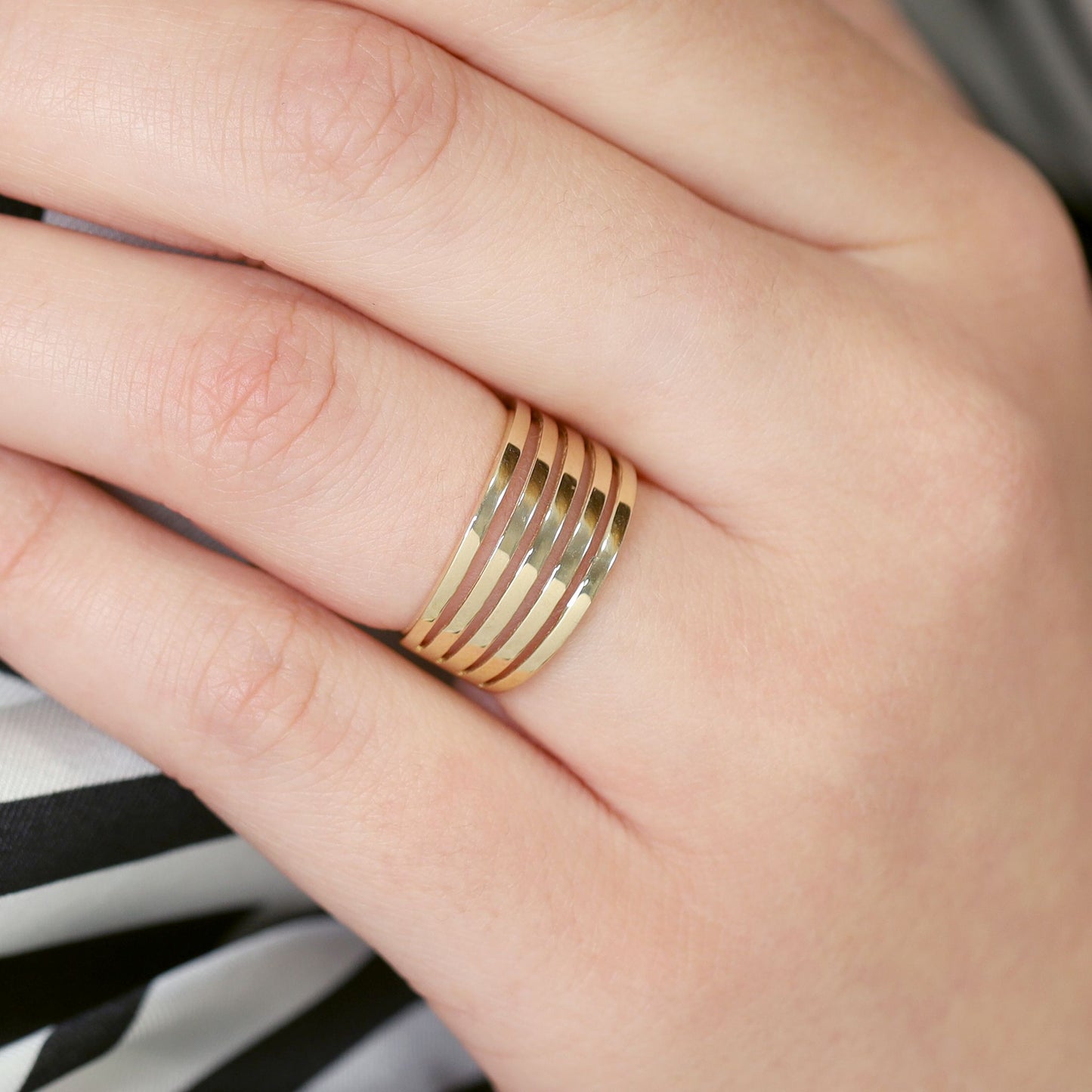 9ct Yellow Gold Multi Band Ring