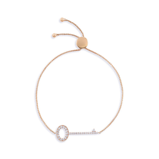18ct Gold Diamond Key Chain Bracelet 
