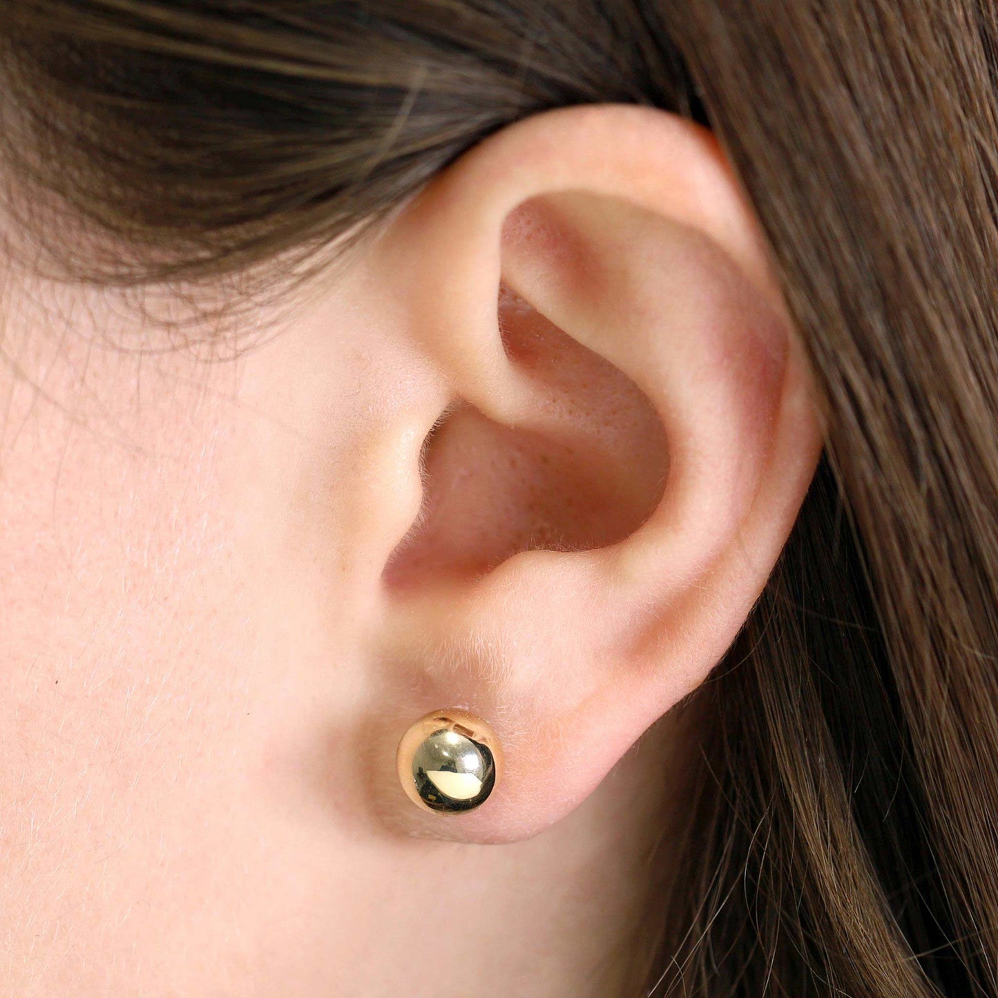 9ct Yellow Gold Small Ball Stud Earrings
