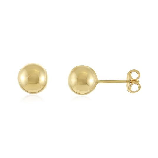 9ct Yellow Gold Small Ball Stud Earrings