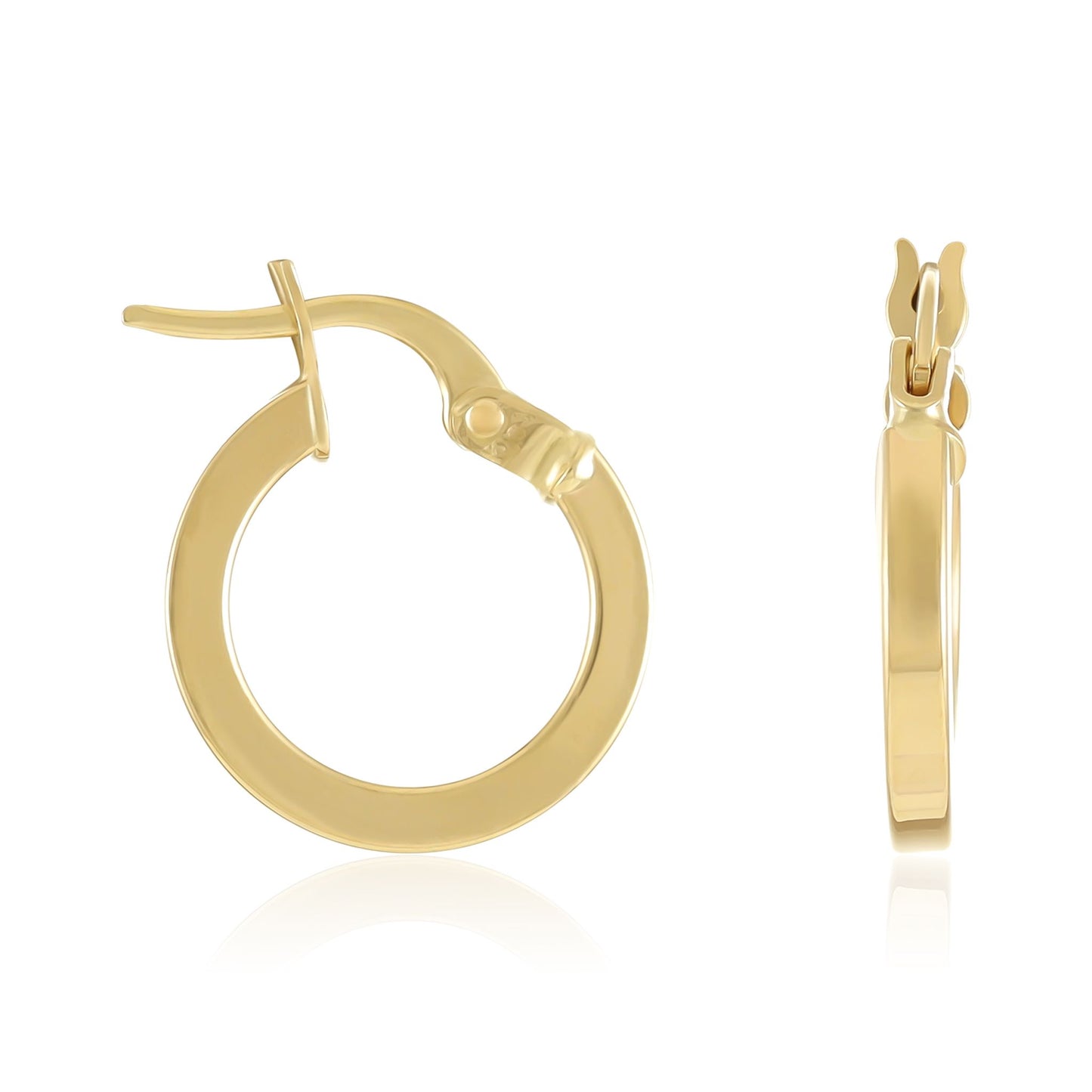14ct Yellow Gold Huggie Hoop Earrings