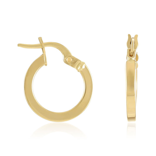 14ct Yellow Gold Huggie Hoop Earrings