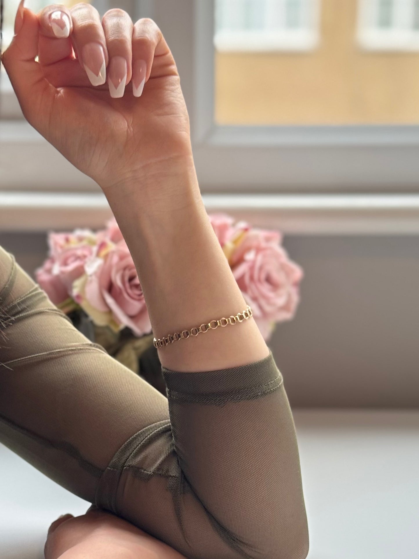9ct Yellow Gold Fancy Link Chain Bracelet