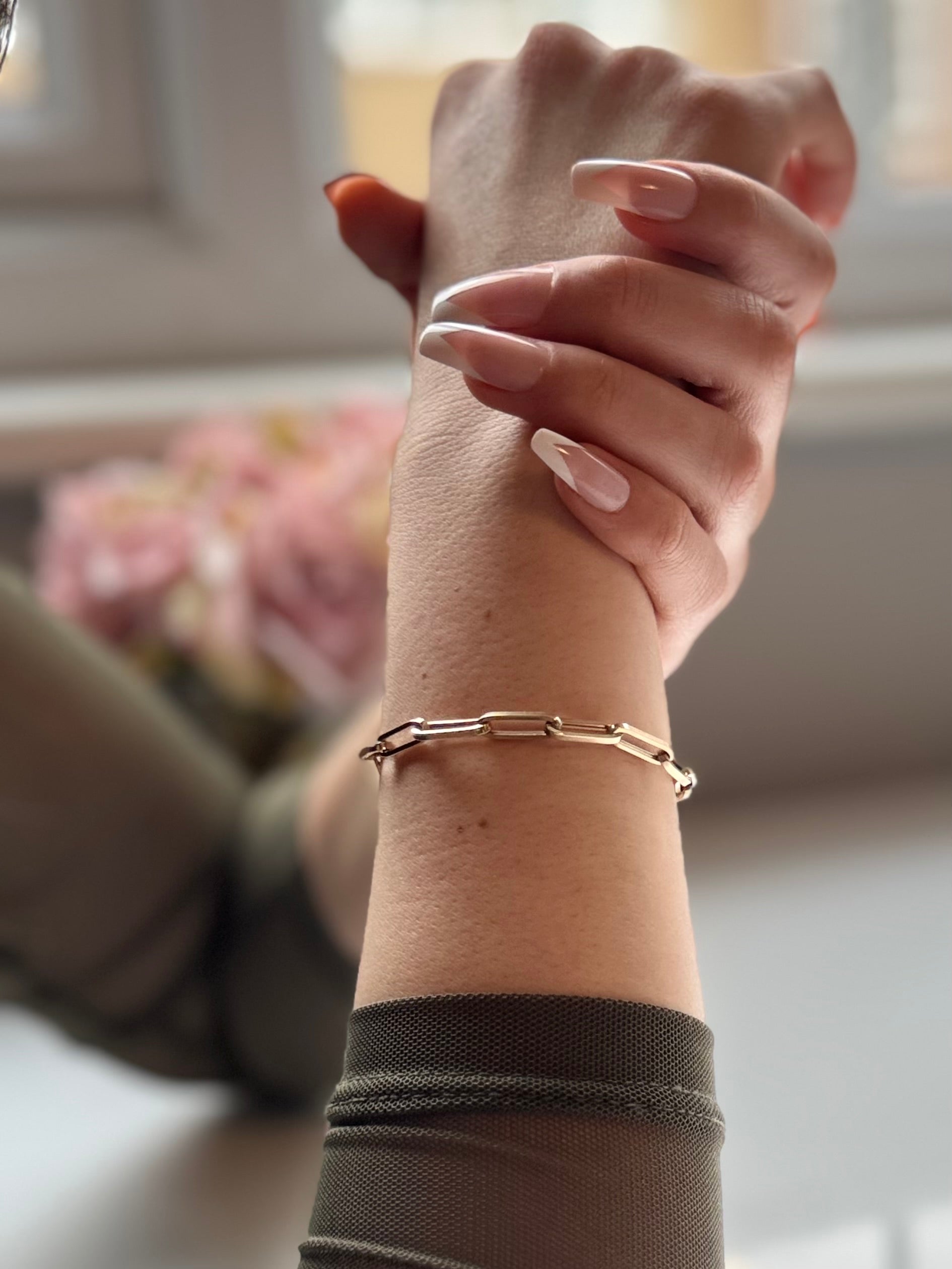 9ct Yellow Gold Paperclip Link Bracelet