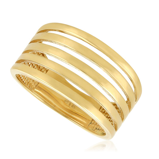  9ct Yellow Gold Multi Band Ring 